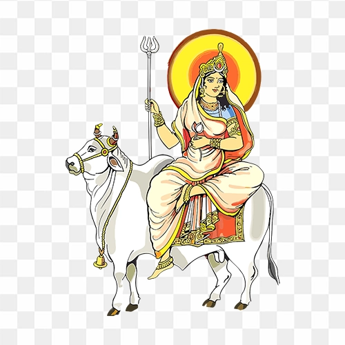 Maa Shailputri HD PNG Image